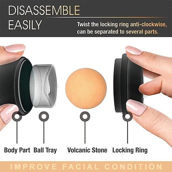 Volcanic Stone Face Roller Oil Absorbing Control - Picture 5 of 11